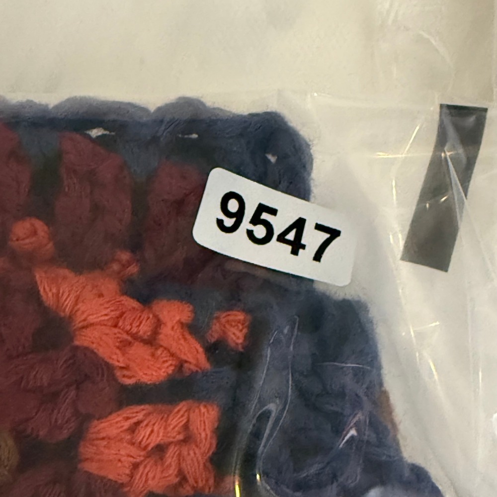 Natural Life Granny Square Crochet Crop Tank Top Navy Blue Orange L/XL Boho 9547 - Picture 6 of 6